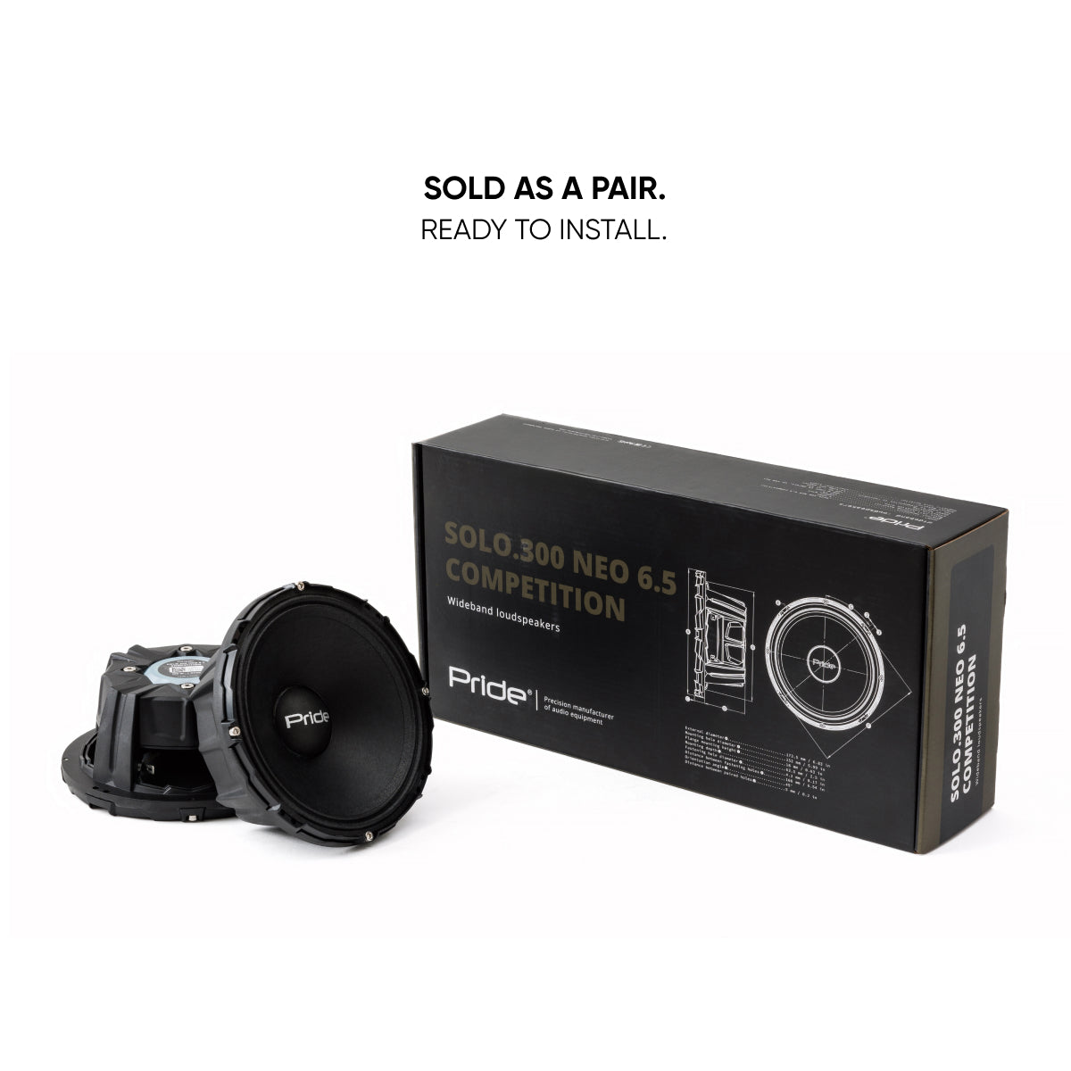 Pride Audio Solo 300 NEO 6.5 Competition Pro Audio Midrange Speakers 300W RMS (Pair) — view 10