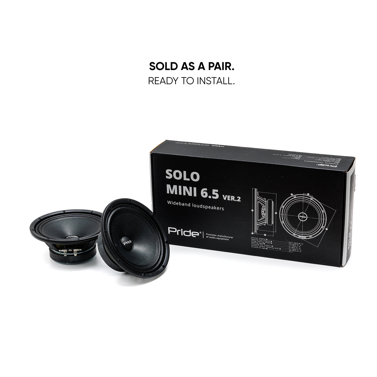 Pride Audio Solo mini v2 6.5" Pro Audio Midrange Speakers 100W RMS (Pair) — view 8