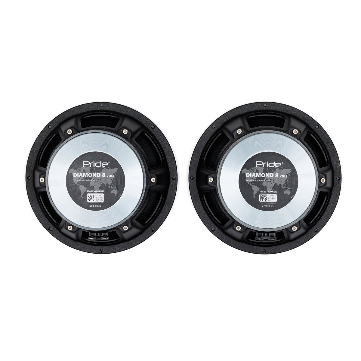 Pride Audio Diamond 8v3 Pro Audio Midbass Speakers 300W RMS (Pair) — view 12