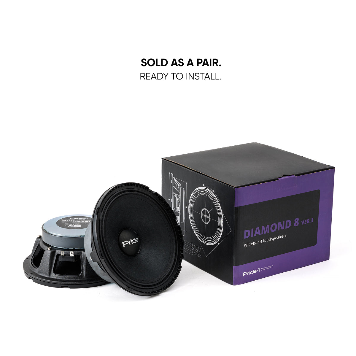 Pride Audio Diamond 8v3 Pro Audio Midbass Speakers 300W RMS (Pair) — view 10