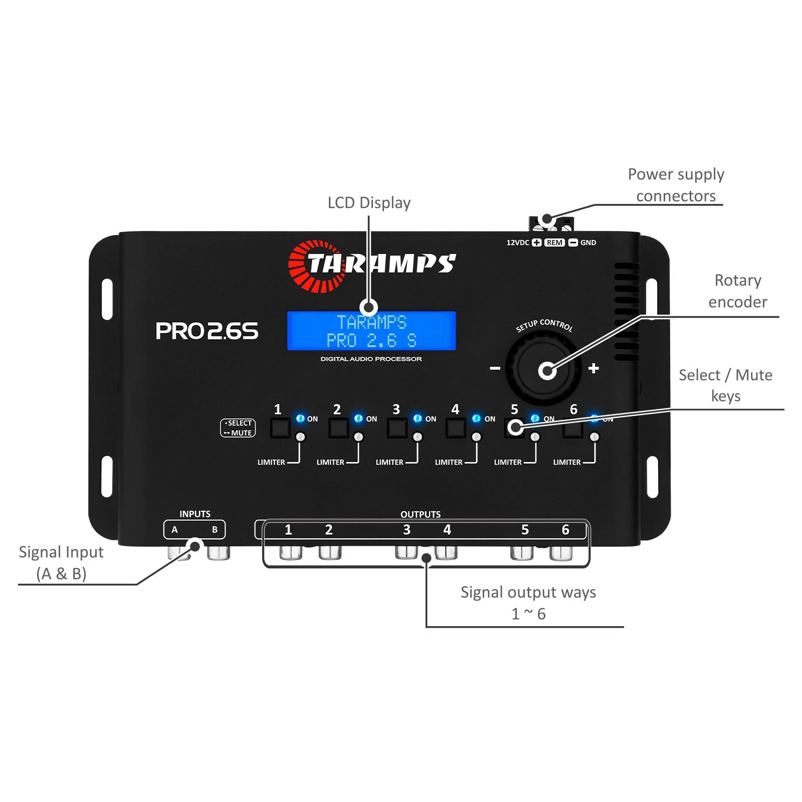 Taramps PRO 2.6S Audio Processor - 4
