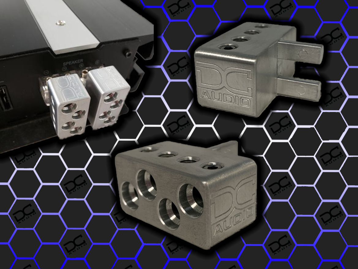 DC Audio Q8AWG Quad 8 AWG Speaker Output Adapter