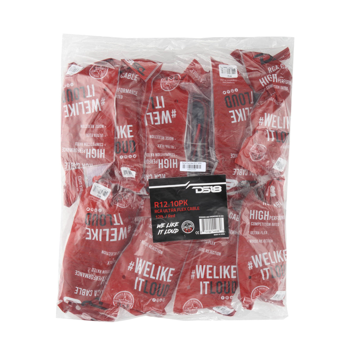 DS18 R12.10PK Level 2 RCA 100% Copper OFC 12 Feet - Pack 10 pieces — view 2 of 2