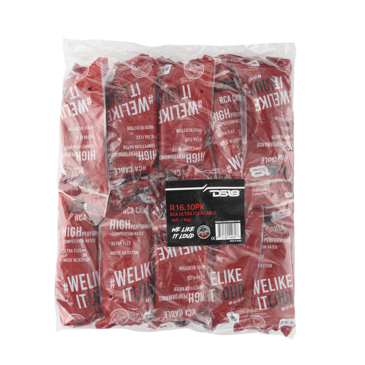 DS18 R16.10PK Level 2 RCA 100% Copper OFC 16 Feet - Pack 10 pieces — view 2 of 2