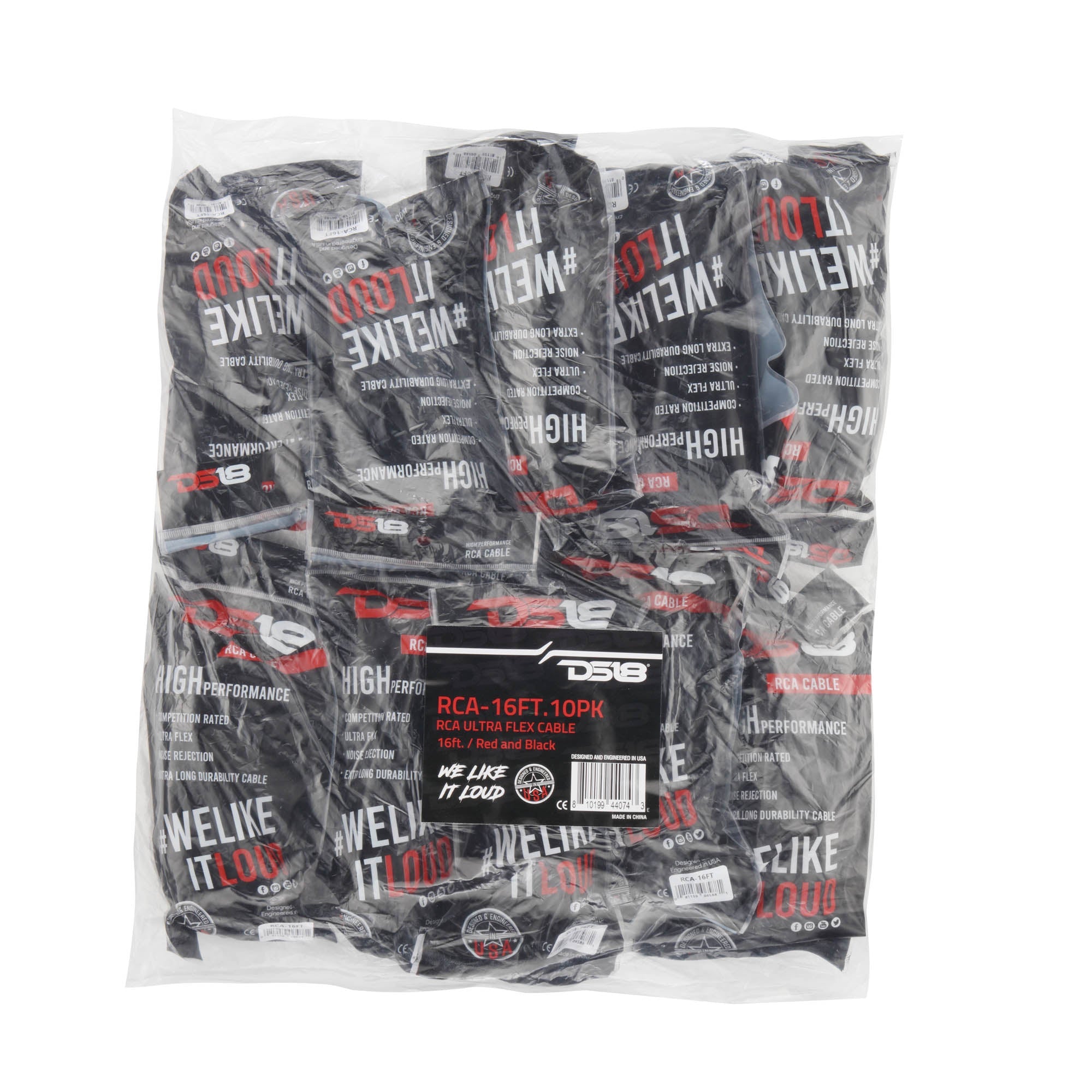 DS18 RCA-16FT.10PK 16 ft Ultra Flex 100% OFC RCA Cable Wire – 10-Pack — view 3 of 3