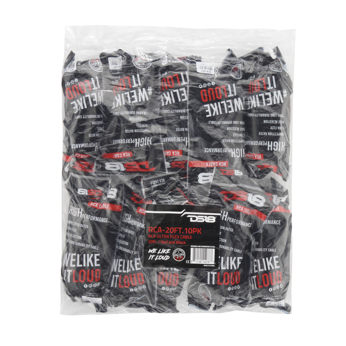 DS18 RCA-20FT.10PK 20 ft Ultra Flex 100% OFC RCA Cable Wire – 10-Pack — view 3 of 3