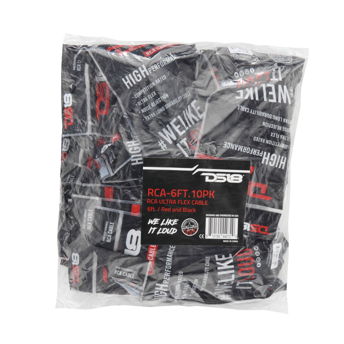 DS18 RCA-6FT.10PK 6 ft Ultra Flex 100% OFC RCA Cable Wire – 10-Pack — view 3 of 3