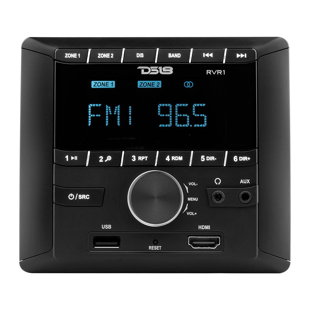 DS18 RV and Trailers Headunit 2.75" LCD screen , 2 Zones, 4 volts Output,HDMI, BT, RDS 4 X 50 Watts