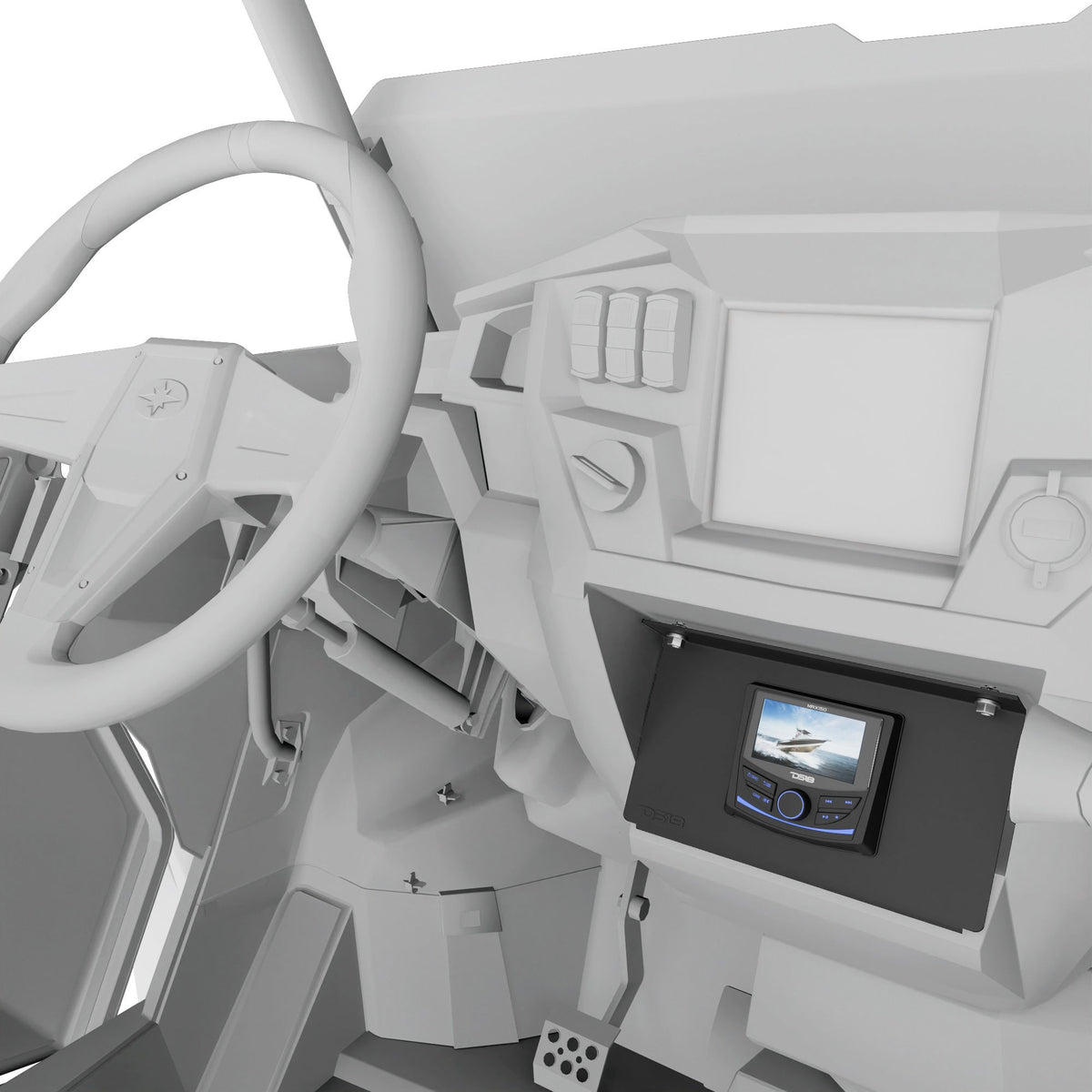 DS18 RZR-DASHPOCKET Polaris RZR-XP 2014-2023 Pocket Mount Compatible with MRX150 Head-Unit — view 3 of 5