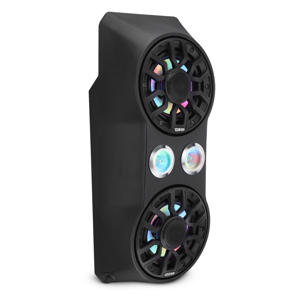 DS18 RZR-PROWFCC62LD Polaris RZR Pro Waterfall Center Console Enclosure for 2020+ Models – Preloaded with 6.5"