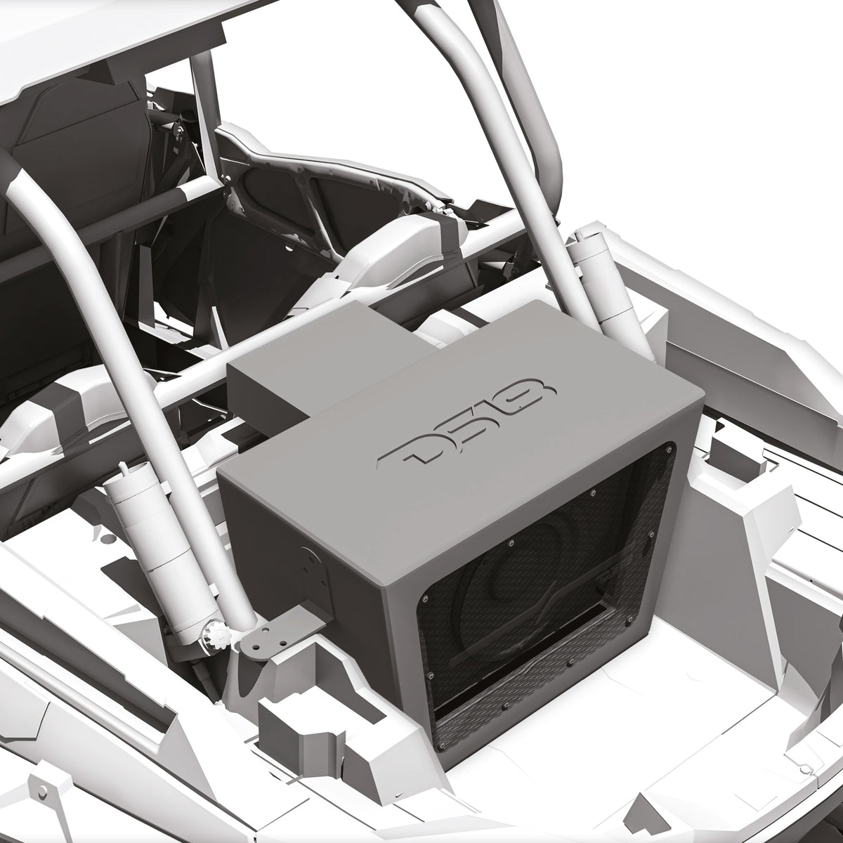 DS18 RZR-RCSUB10LD Polaris RZR PRO/XP 10" Bandpass Subwoofer Enclosure for Rear Cargo Box with Digital LED Lig — view 2 of 5