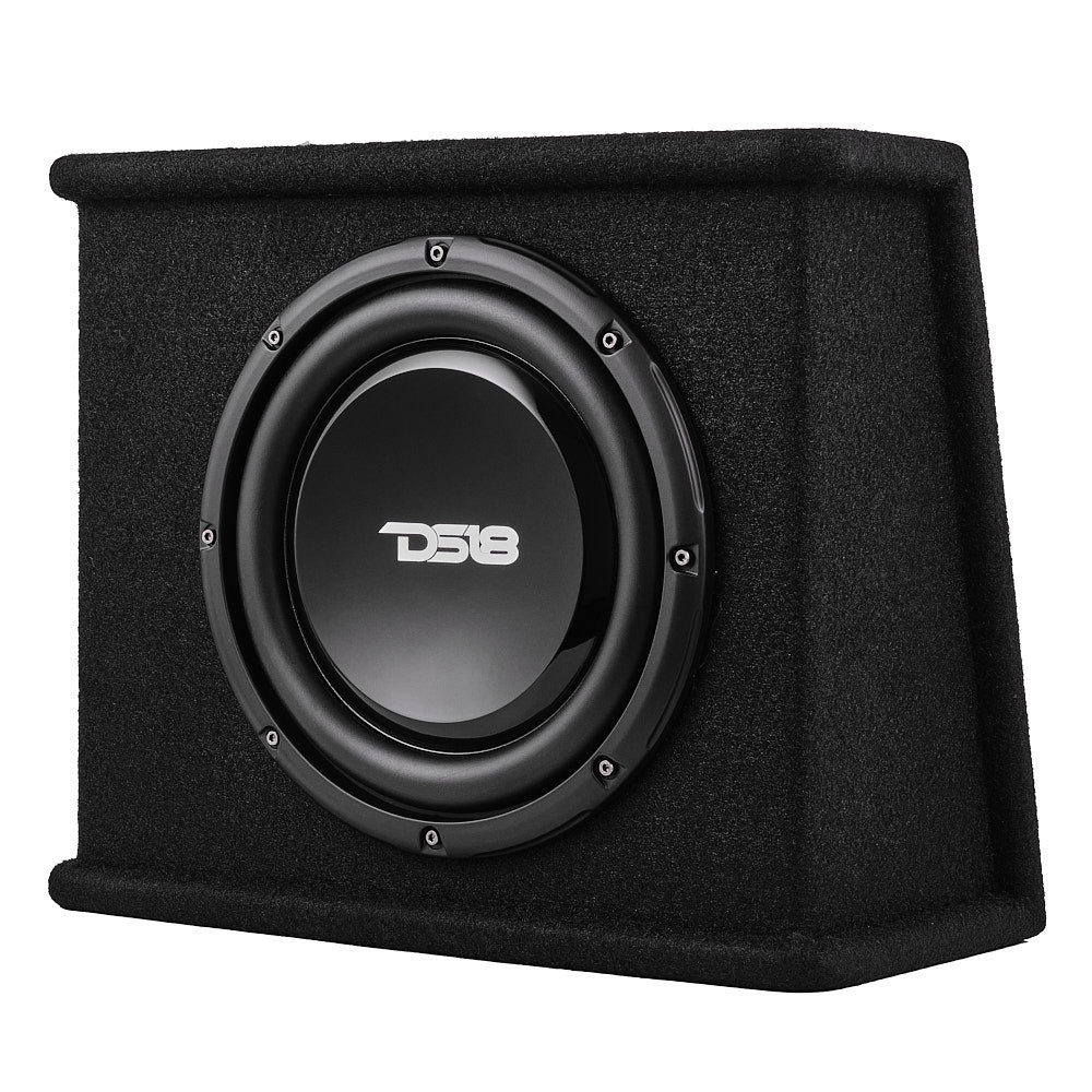 DS18 10" Loaded Amplified Shallow Subwoofer Enclosure 350 Watts Rms
