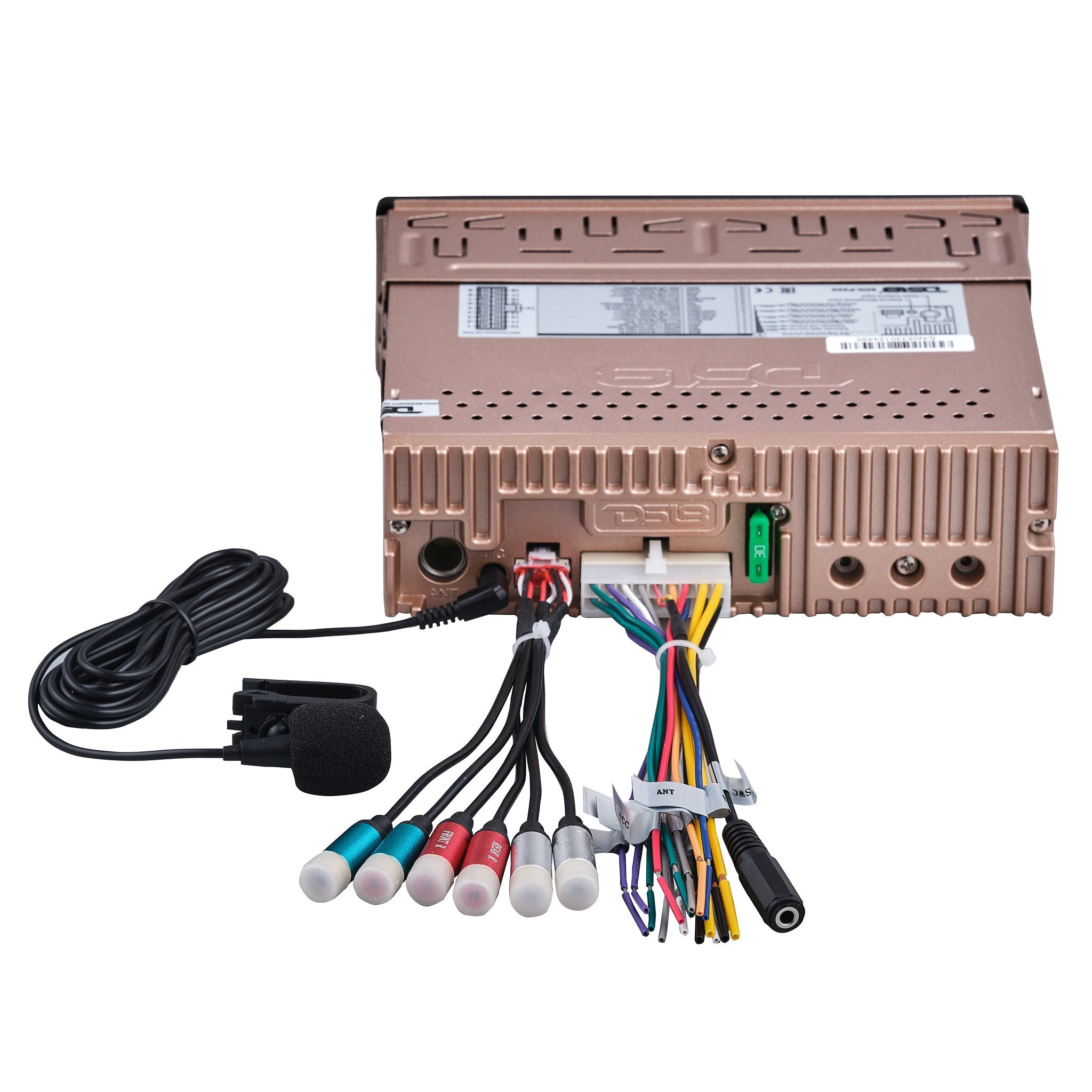 DS18 High Power 240 Watts RMS (4 x 60) Digital Media Receiver | Single Din | DSP | APP | Bluetooth Audio and Calling Head Unit | Aux Input | USB | Mechless | AM/FM Radio Receiver | 3V + 3.5V Subwoofer