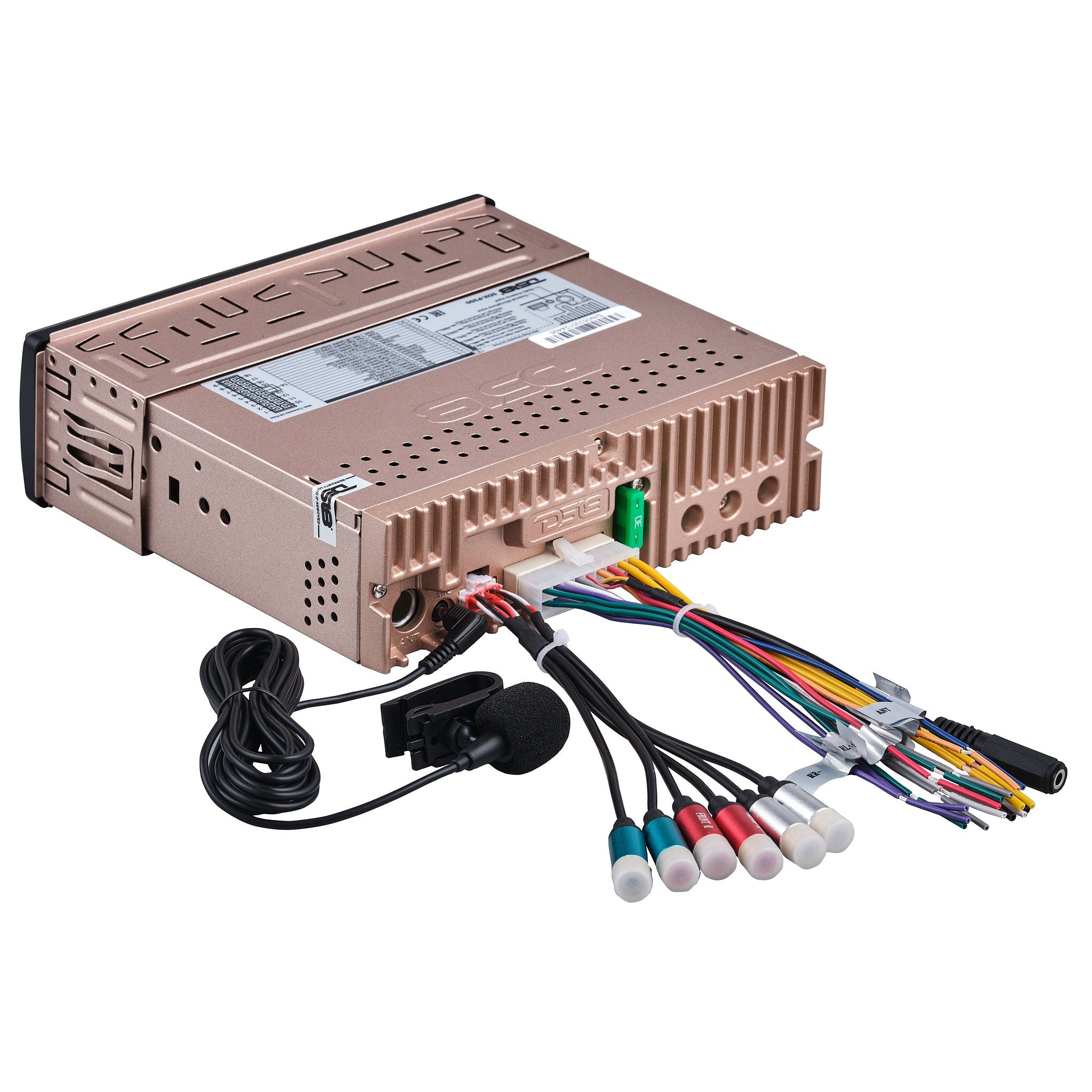 DS18 High Power 240 Watts RMS (4 x 60) Digital Media Receiver | Single Din | DSP | APP | Bluetooth Audio and Calling Head Unit | Aux Input | USB | Mechless | AM/FM Radio Receiver | 3V + 3.5V Subwoofer