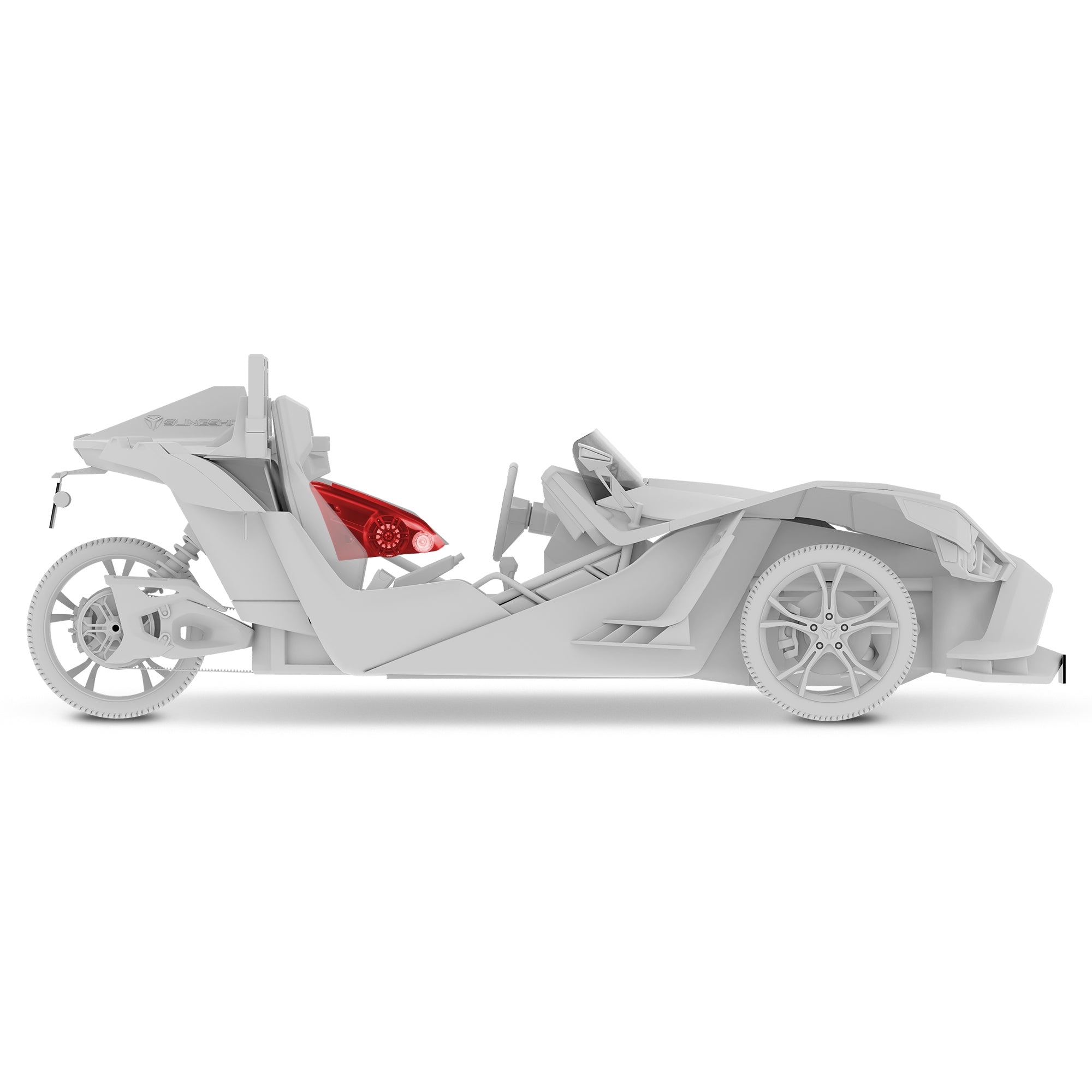DS18 Polaris Slingshot Arm Rest 2 X 6.5" Enclosure With NXL-6/BK and PRO-TW1L | 2015 - Current