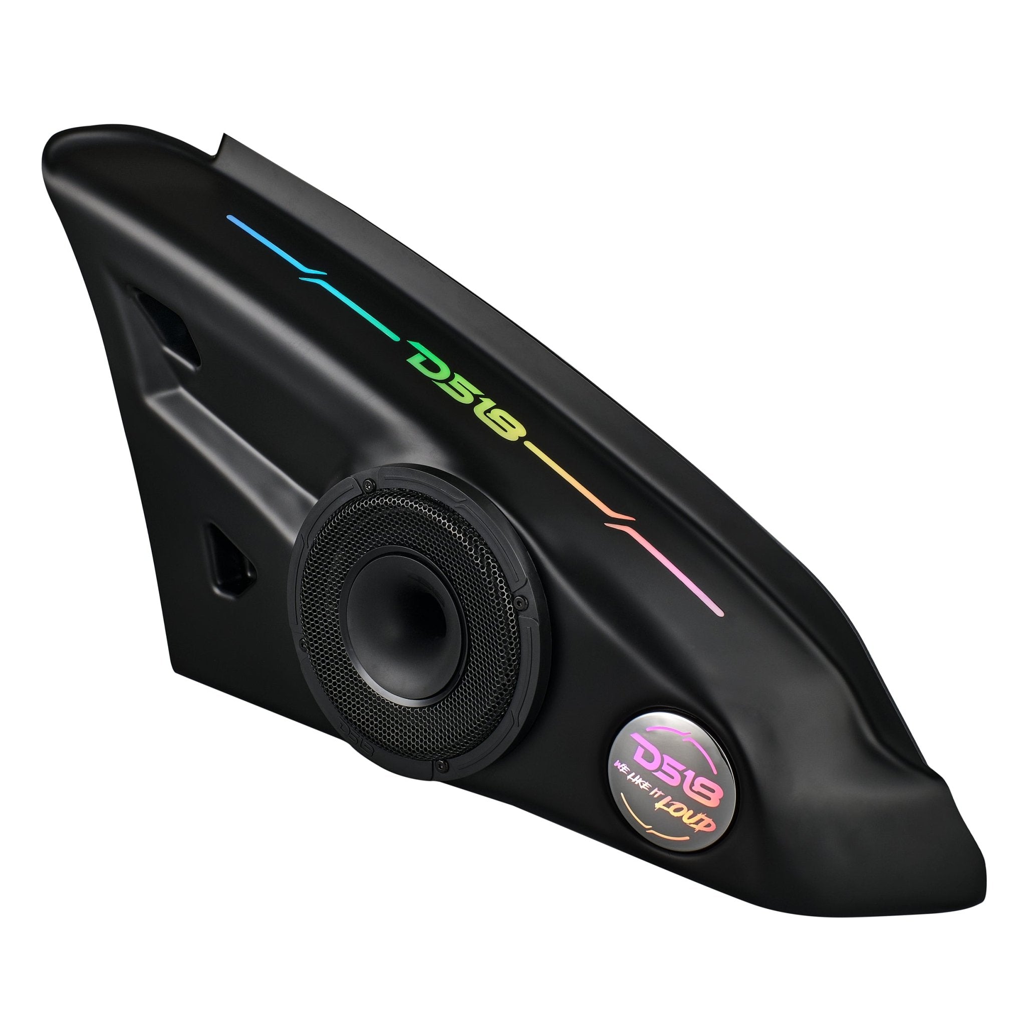 DS18 SLG-AR6LDV2 Polaris Slingshot Inside Armrest Speaker Panels Loaded 2 x PRO-HY6.4MSL and Digital LED Light — view 4 of 5