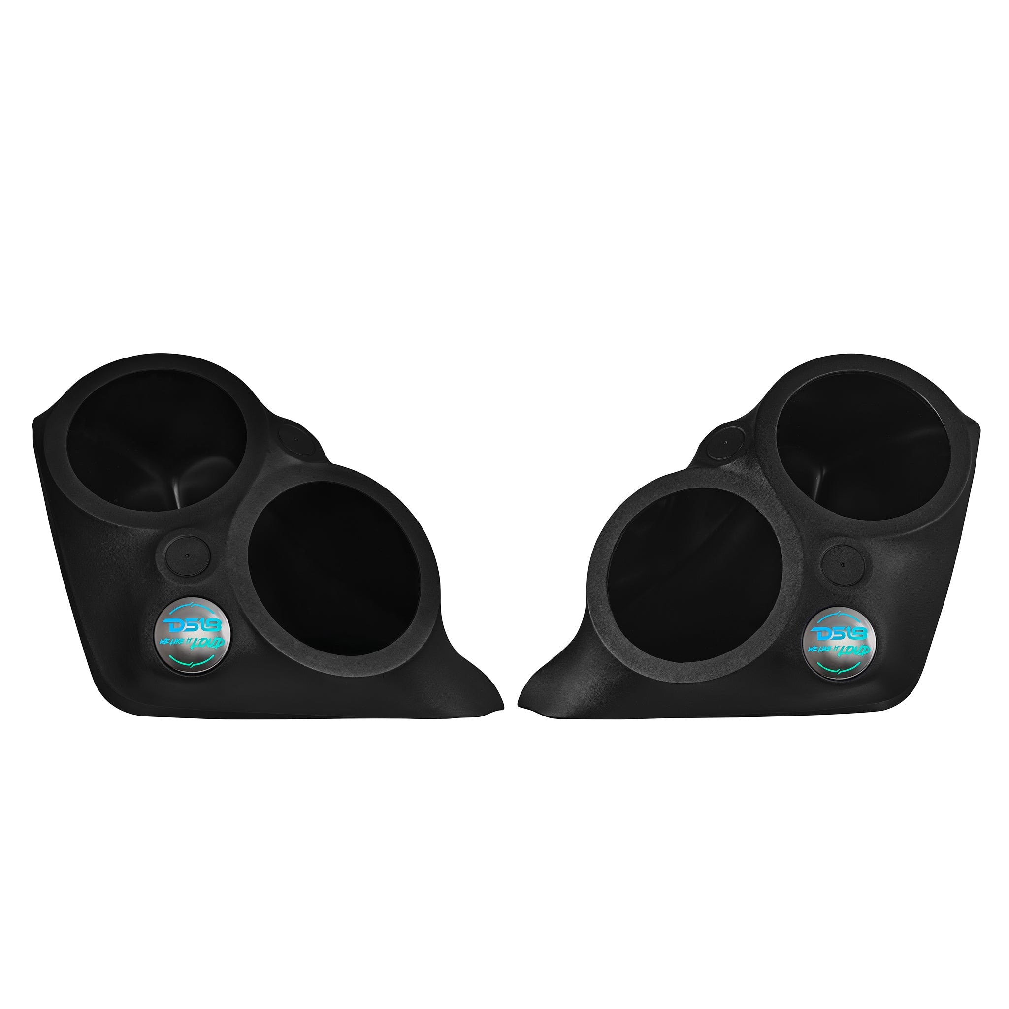 DS18 Polaris Slingshot Front Fender Dual 8" Speaker Pods With Digital LED Lighting