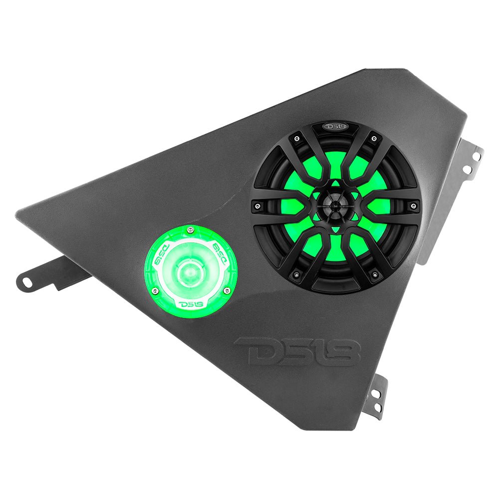 DS18 Polaris Slingshot Front Kick Panel 2 X 6.5" Enclosure with NXL-6/BK and PRO-TW1L | 2015 - Current