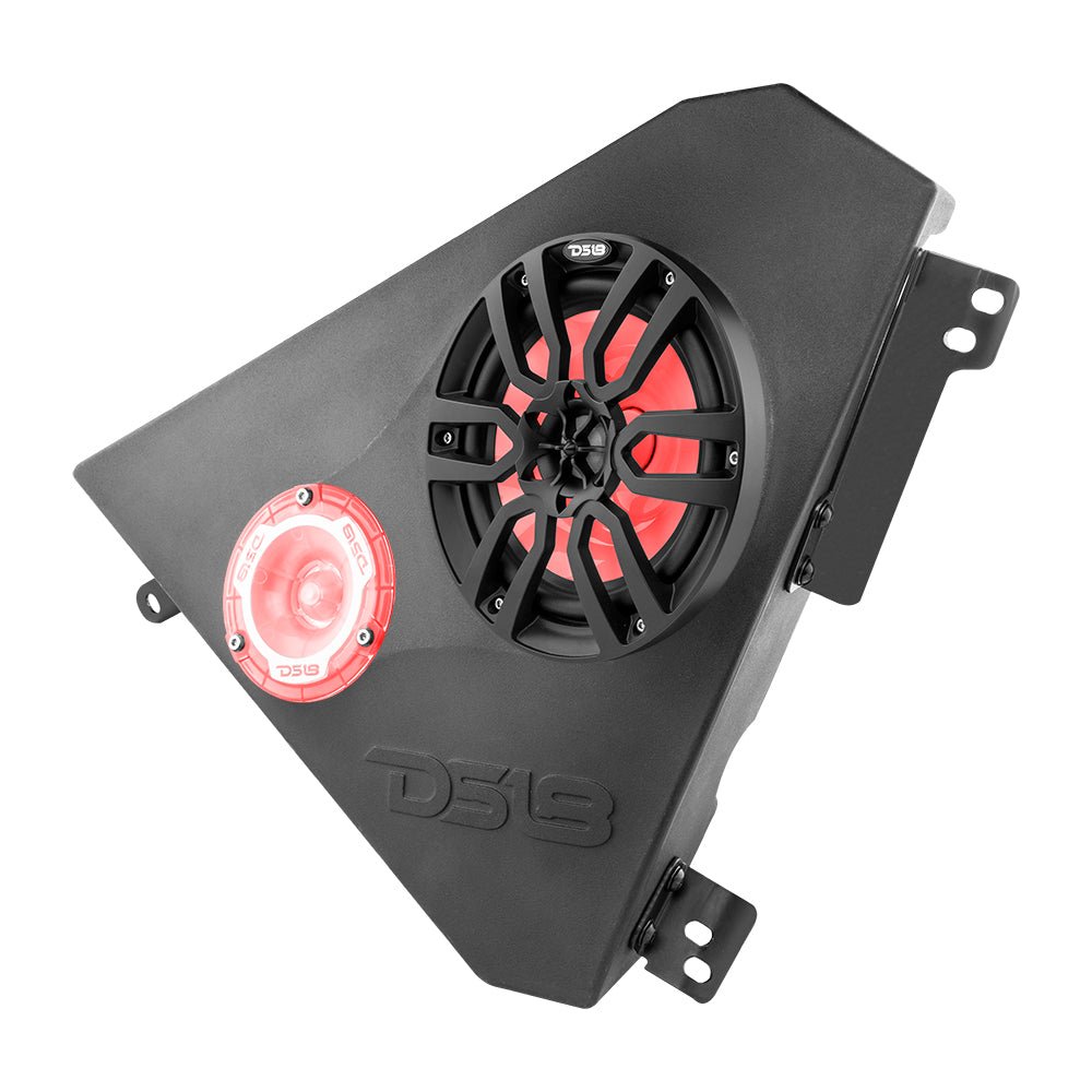 DS18 Polaris Slingshot Front Kick Panel 2 X 6.5" Enclosure with NXL-6/BK and PRO-TW1L | 2015 - Current