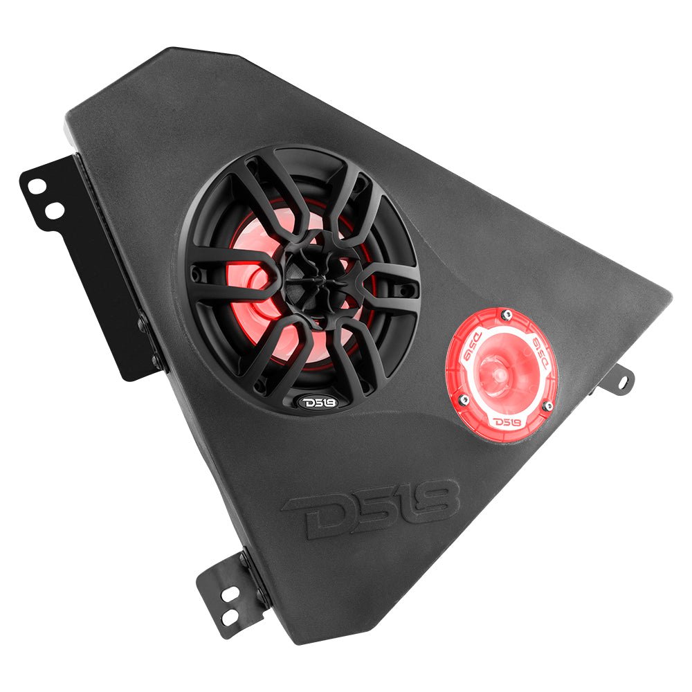DS18 Polaris Slingshot Front Kick Panel 2 X 6.5" Enclosure with NXL-6/BK and PRO-TW1L | 2015 - Current