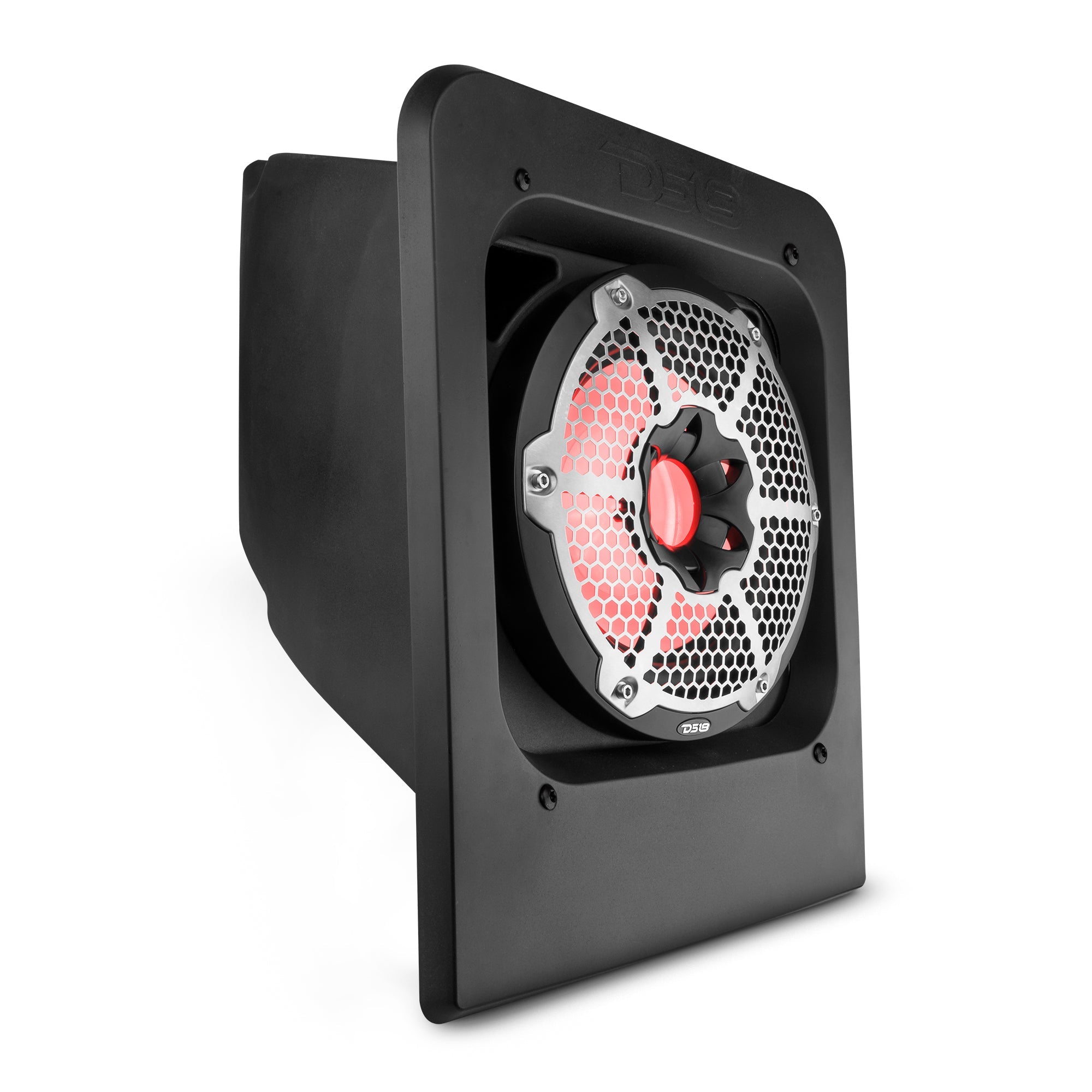 DS18 Polaris Slingshot Rear Subwoofer Enclosure Loaded | NXL-10SUB/BK and RGB LED Lights | Fits Either Passenger or Driver Side | 2015 - Current