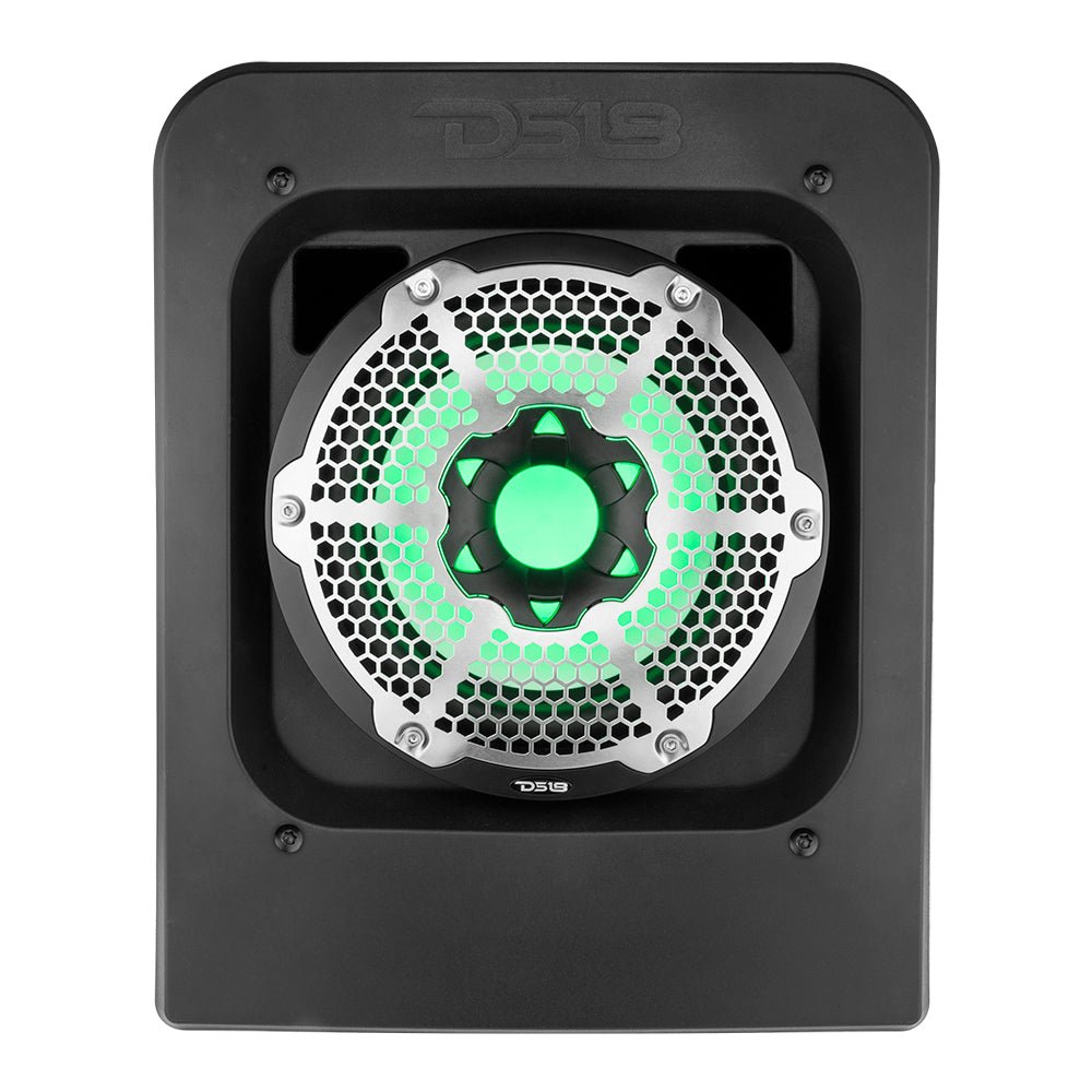 DS18 Polaris Slingshot Rear Subwoofer Enclosure Loaded | NXL-10SUB/BK and RGB LED Lights | Fits Either Passenger or Driver Side | 2015 - Current