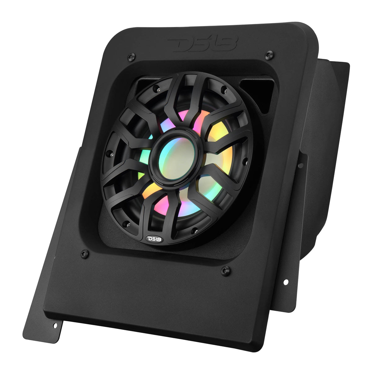 DS18 SLG-RSUB10LDV2 Polaris Slingshot Rear Subwoofer Enclosure Loaded with NXL-IQSUB10/BK and Digital LED Ligh — view 5 of 5
