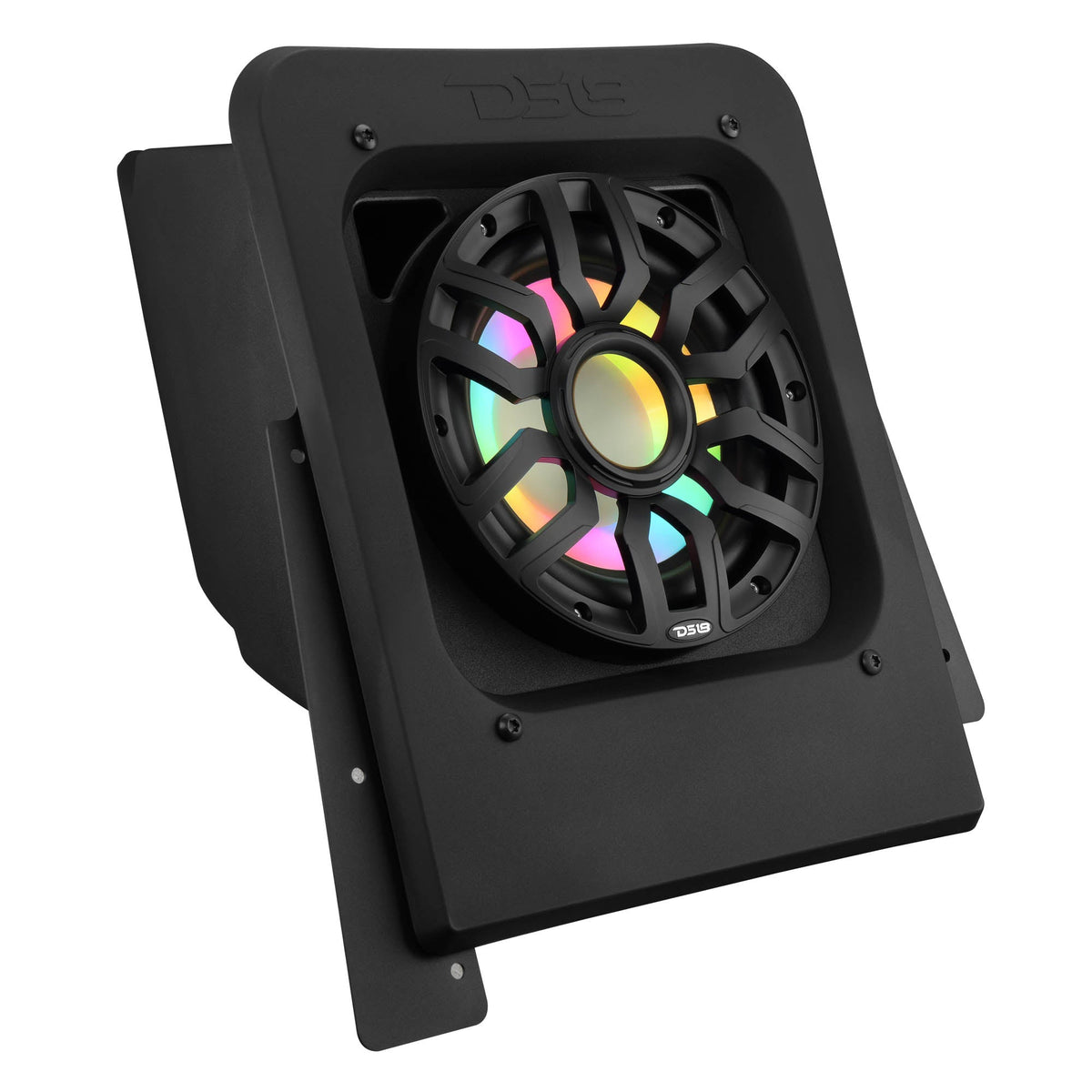DS18 SLG-RSUB10LDV2 Polaris Slingshot Rear Subwoofer Enclosure Loaded with NXL-IQSUB10/BK and Digital LED Ligh — view 3 of 5
