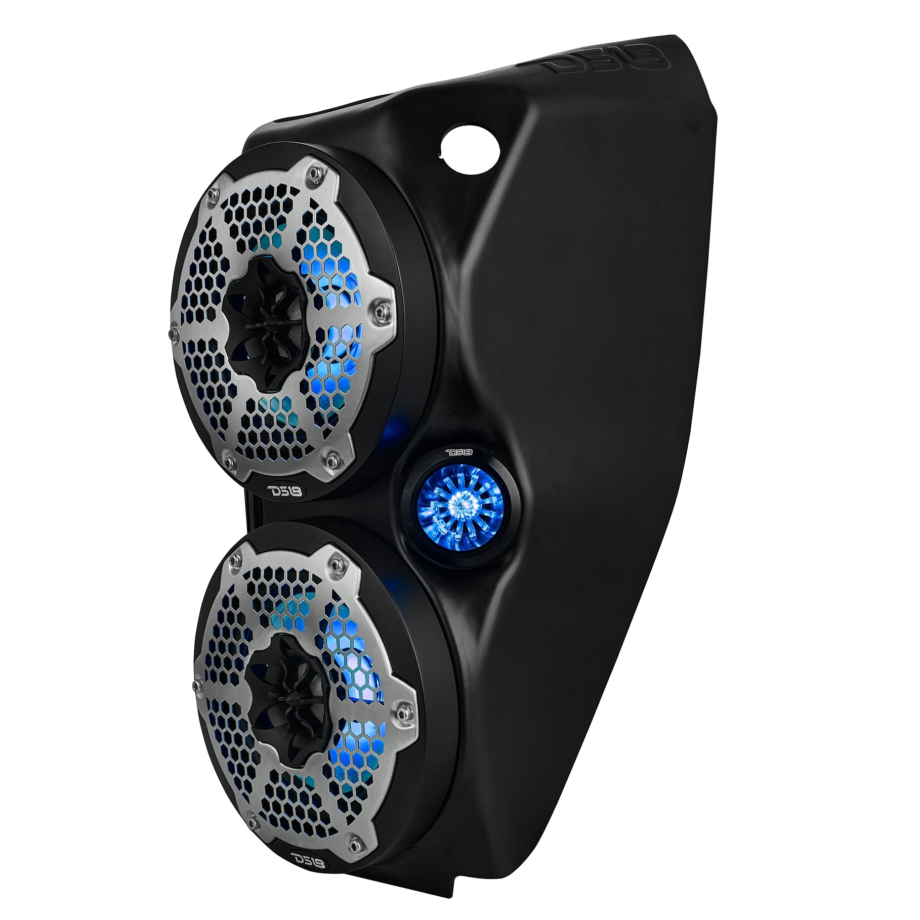 DS18 Polaris Slingshot Waterfall Center Console Empty Enclosure fits 2 x 6.5" Speakers & 2 x 2.28" Bullet Tweeter | 2015 - Current