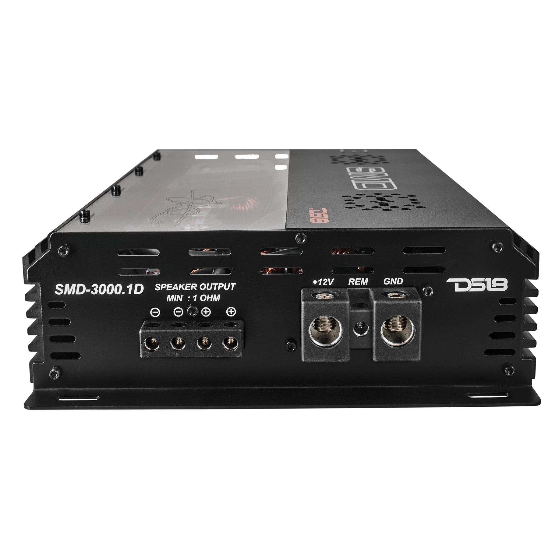 DS18 SMD Monoblock Amplifier with VM-1 Voltmeter and Digital LED Lights 3000W RMS at 1-ohm - Steve Meade Designs