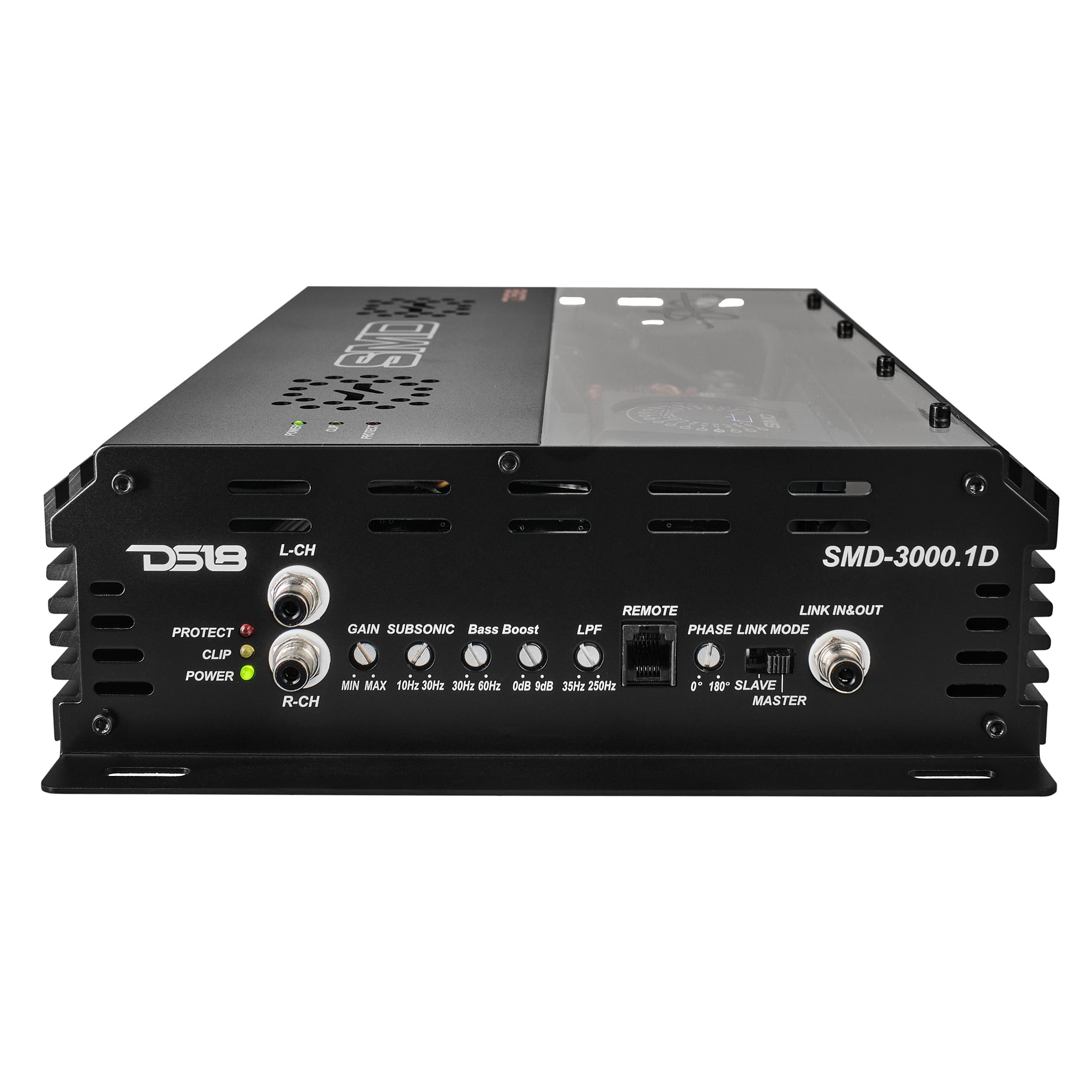 DS18 SMD Monoblock Amplifier with VM-1 Voltmeter and Digital LED Lights 3000W RMS at 1-ohm - Steve Meade Designs