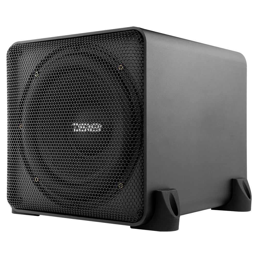 DS18 Dual 8" Loaded Amplified High End Aluminum Subwoofer Enclosure 300 Watts Rms