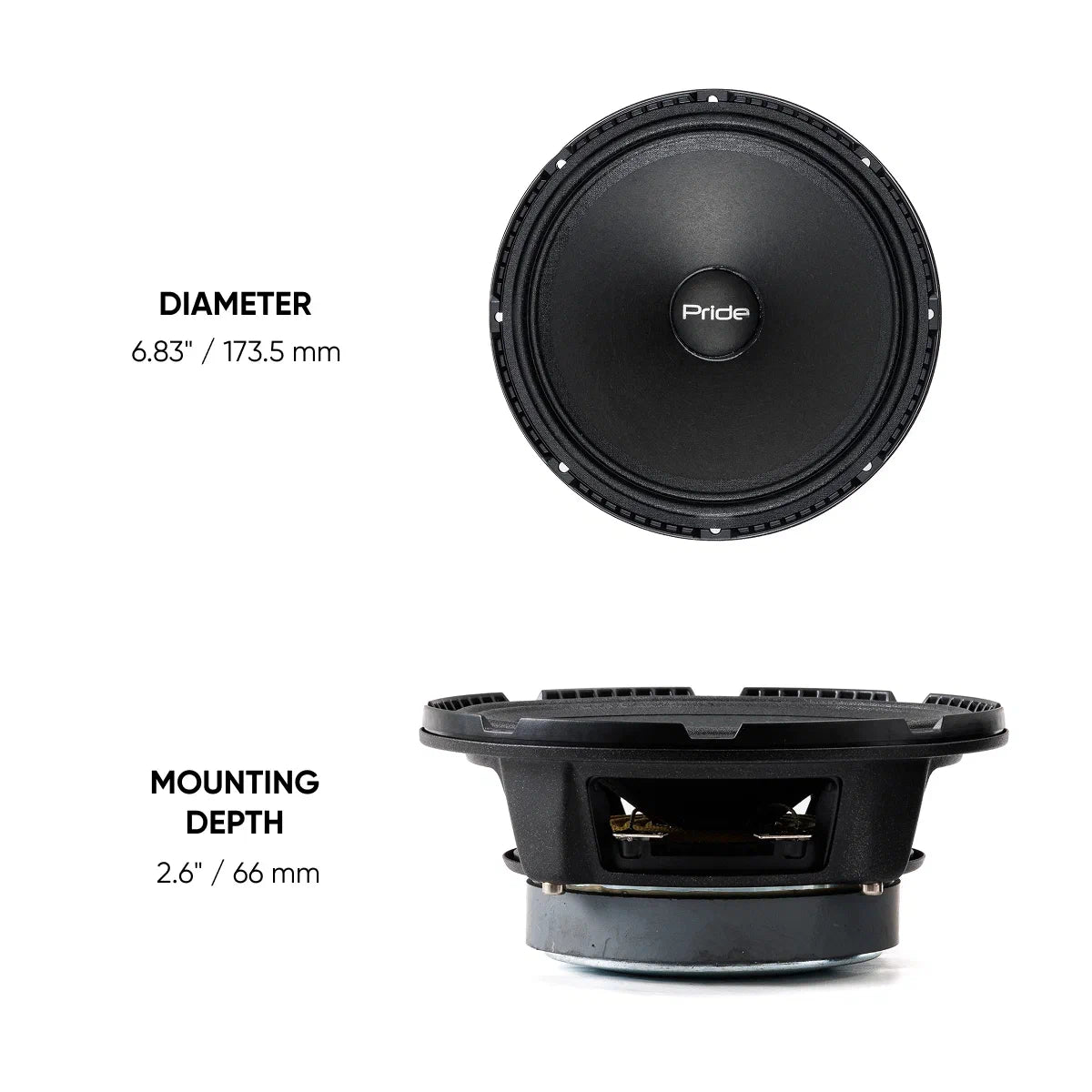 Pride Audio Solo 140 6.5" Pro Audio Midrange Speakers 140W RMS (Pair) — view 5