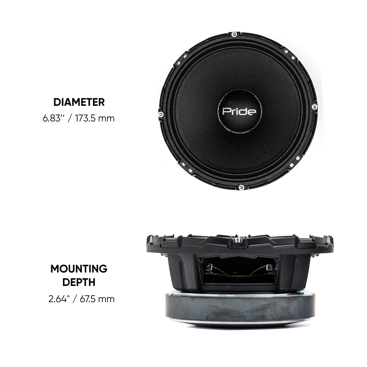 Pride Audio Solo 300 6.5 Competition Pro Audio Midrange Speakers 300W RMS (Pair) — view 5
