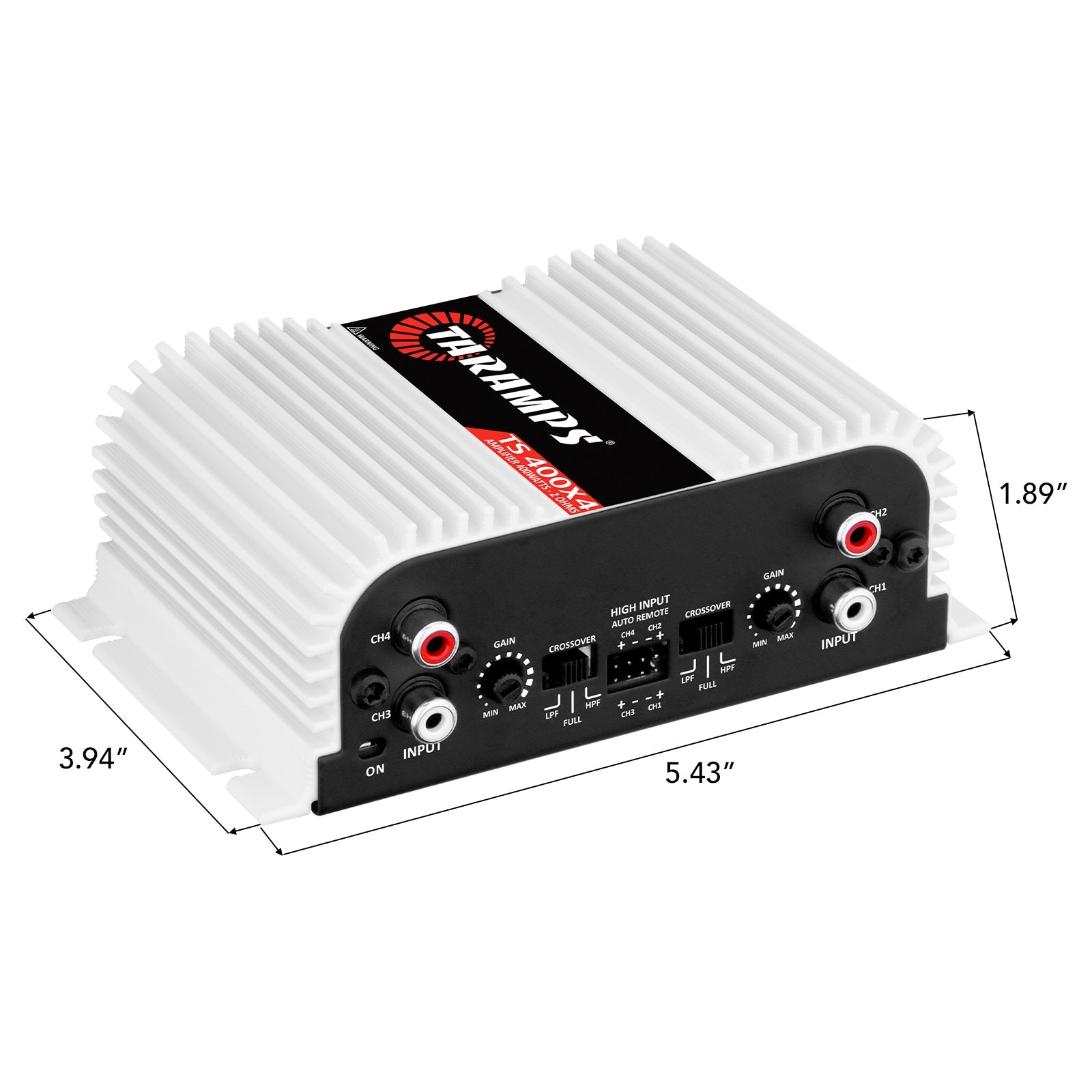 Taramps TS 400X4 HIGH LEVEL INPUT Car Audio Amplifier | NEW SMALL SIZE! - 2