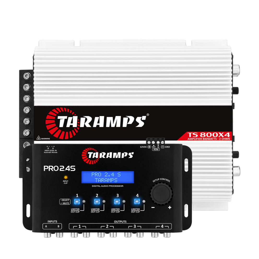 Taramps TS 800x4 + PRO 2.4S Car Amplifier & Processor COMBO - 1
