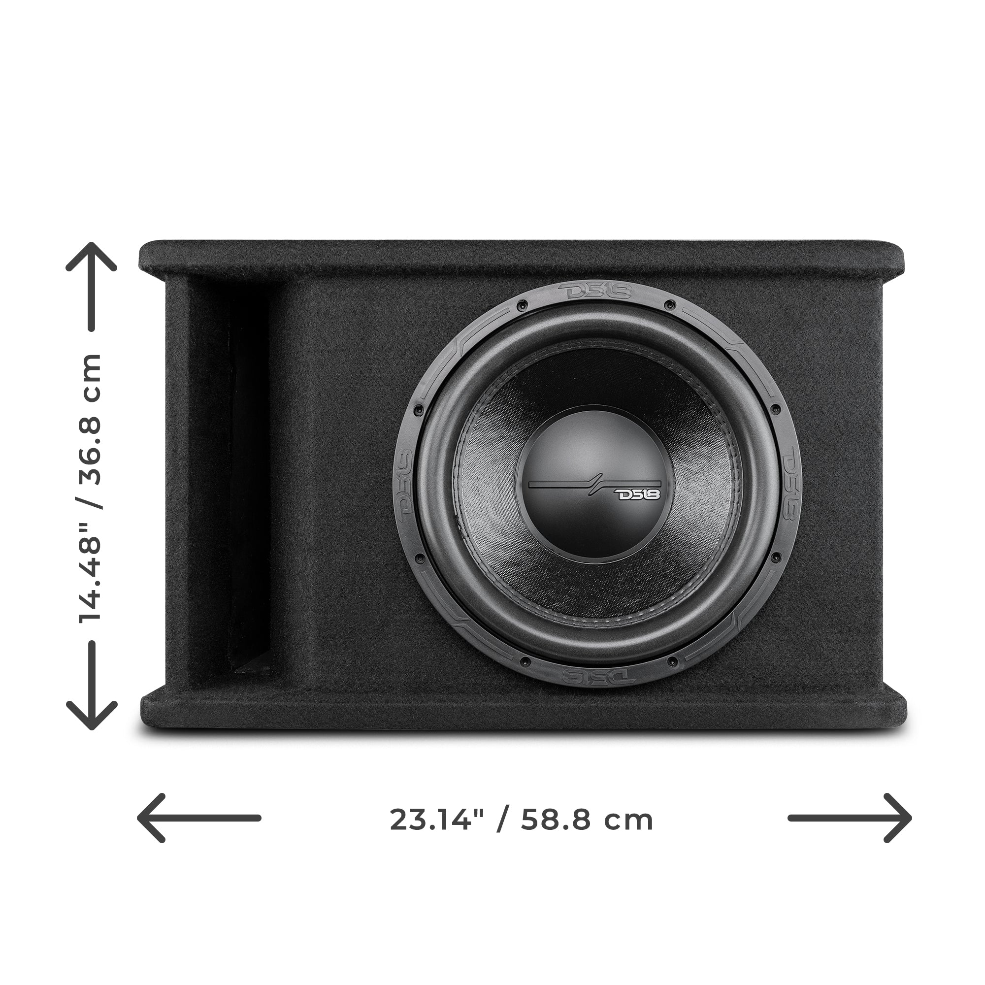 DS18 12" Loaded Subwoofer Ported Enclosure With ZR12.2D 800 Watts Rms