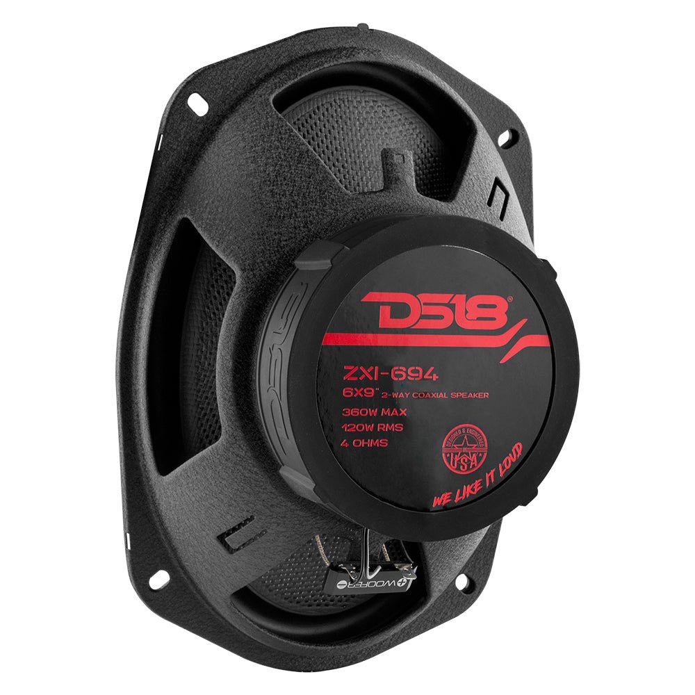 DS18 ZXi 6x9" 2-Way Coaxial Speakers with Kevlar Cone | 120W RMS 4-Ohm