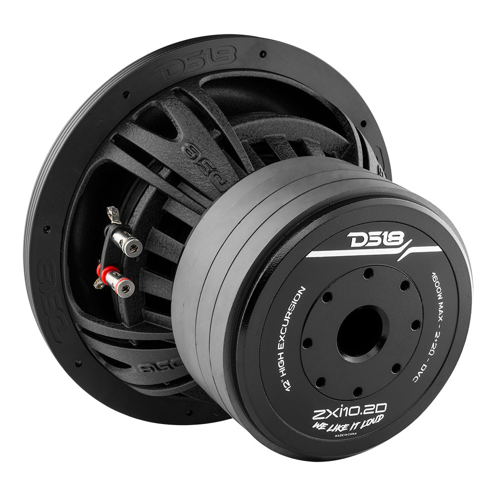 DS18 ZXI 10" High Excursion Subwoofer Quad Stacked Magnets | 800W RMS DVC 2-Ohm