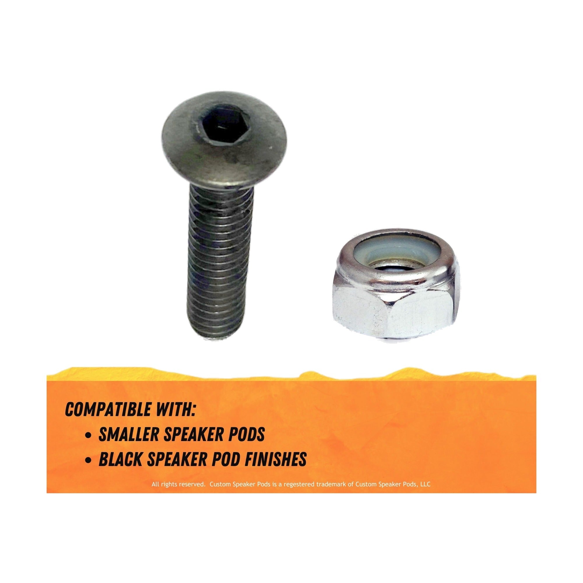 Custom Speaker Pods HP-83-75-MS-XB-BS-13 Bag 'O Nuts and Black Oxide Hex Button Head Machine Screws