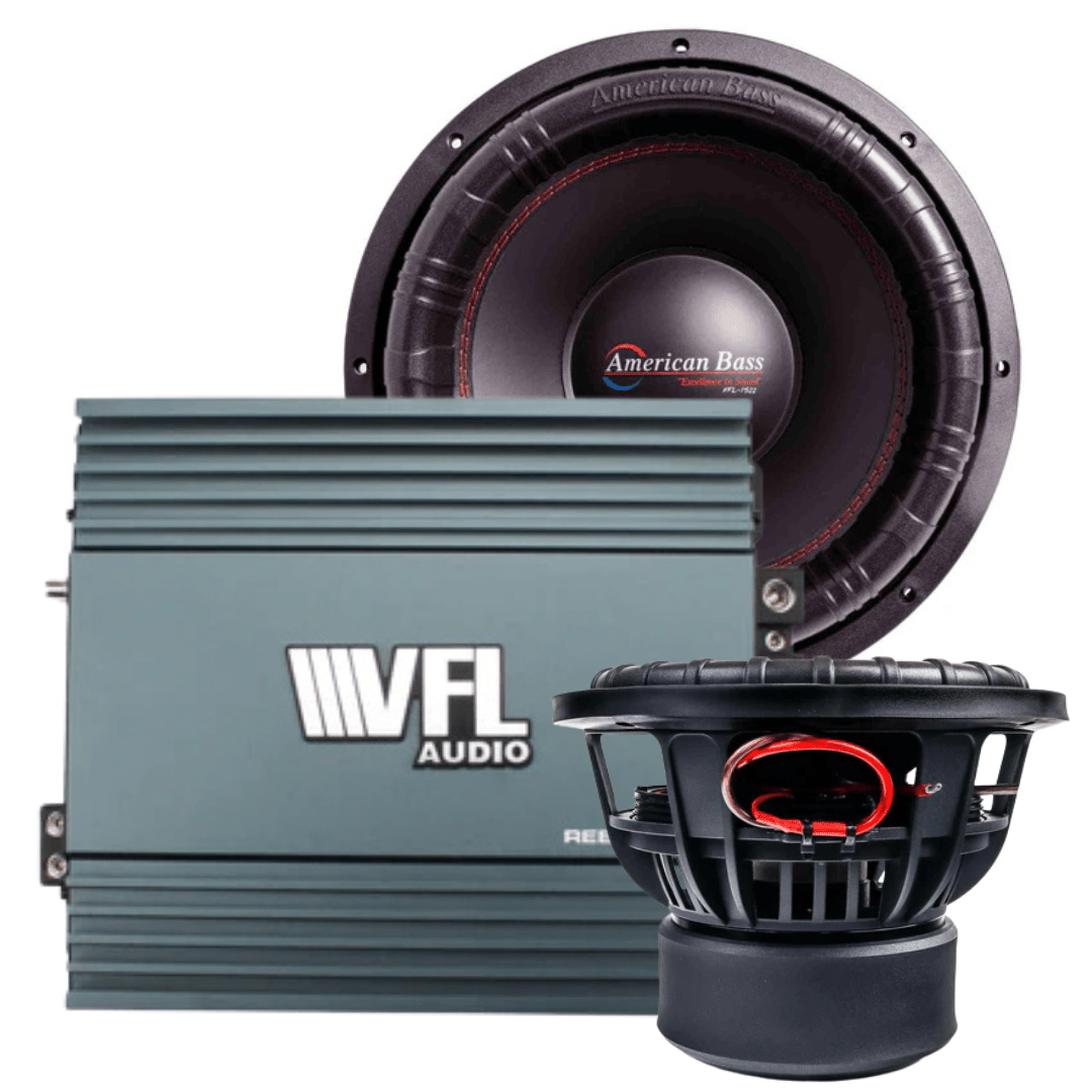 American Bass Big Bass Bundle — 2x XFL 15" Subwoofer + VFL REBEL-5000.1 Amplifier