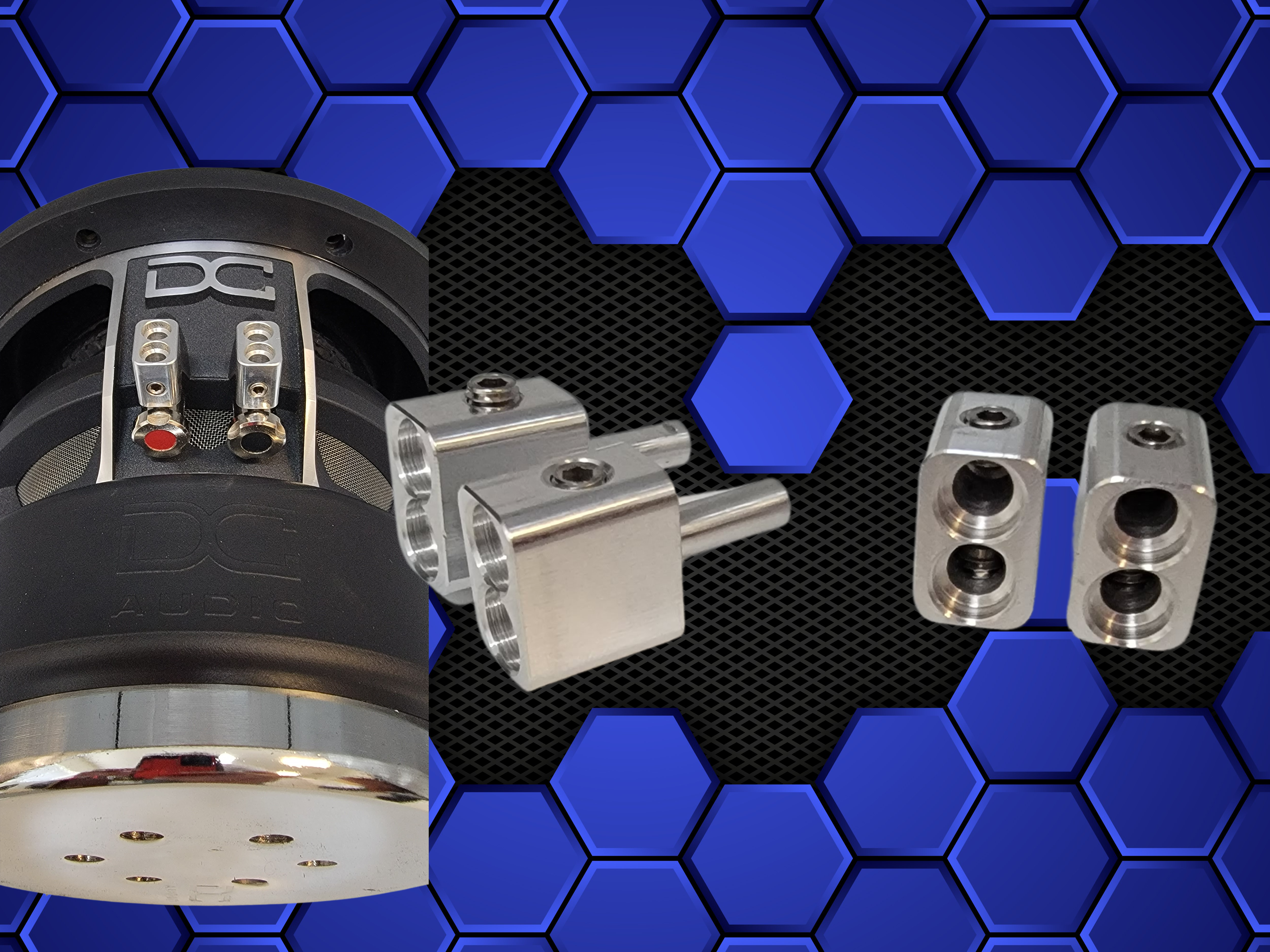 DC Audio Dual 8 AWG Subwoofer Input Terminals