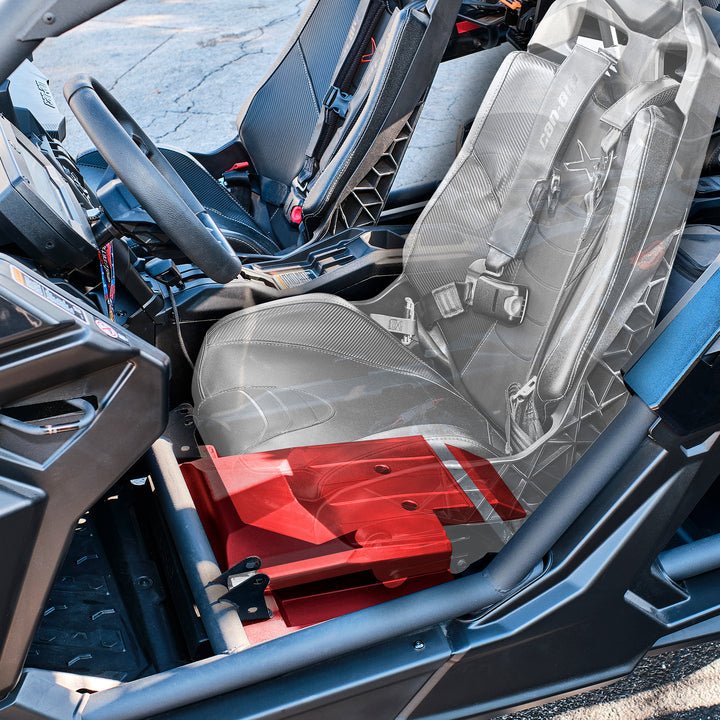 DS18 Can-Am Maverick X3 Stage 2 Dash Panel Speaker Enclosures and Driver Side Under Seat Subwoofer Enclosure - 2800W MAX