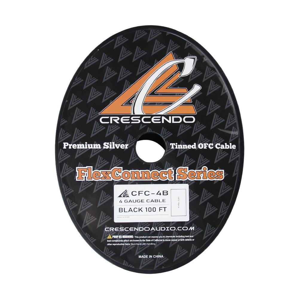 Crescendo Audio 4 Gauge Flexconnect OFC Black (100FT Spool) Amplifier