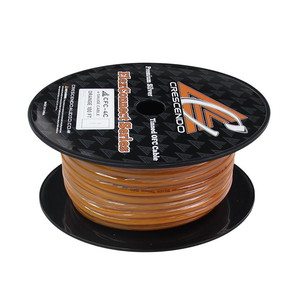 Crescendo Audio 4 Gauge Flexconnect OFC Orange (100FT Spool) Amplifier