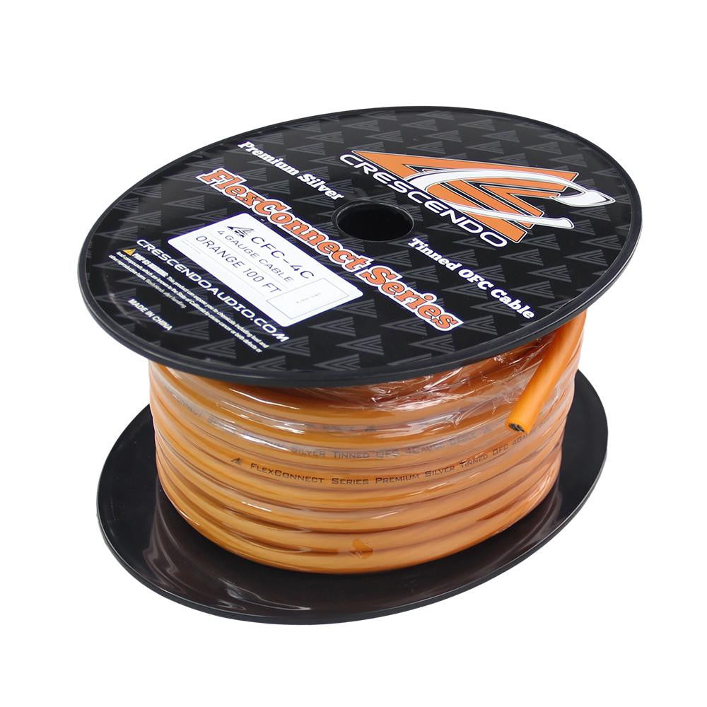 Crescendo Audio 4 Gauge Flexconnect OFC Orange (100FT Spool) Amplifier