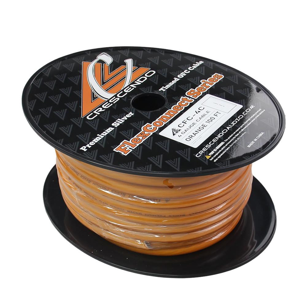Crescendo Audio 4 Gauge Flexconnect OFC Orange (100FT Spool) Amplifier