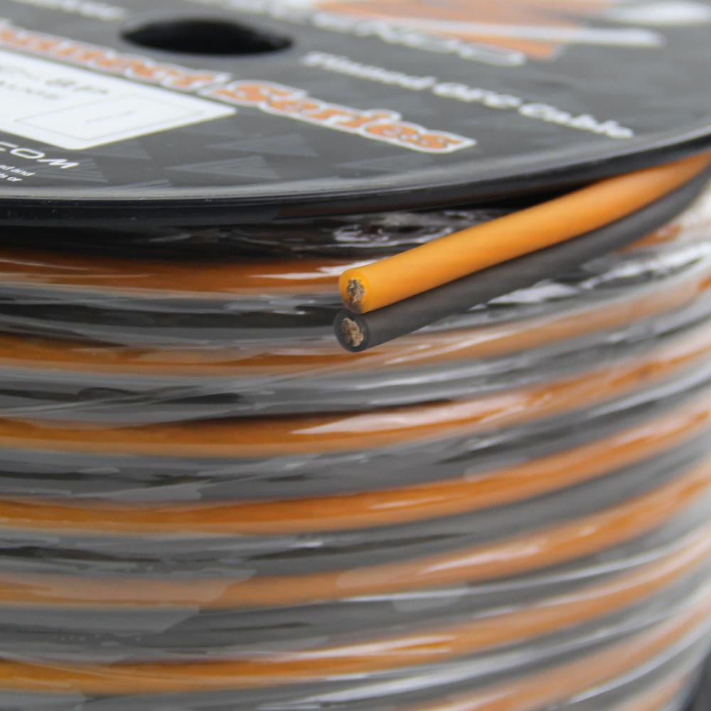 Crescendo Audio 8 Gauge Flexconnect OFC Paired Cable (125FT Spool) Subwoofer
