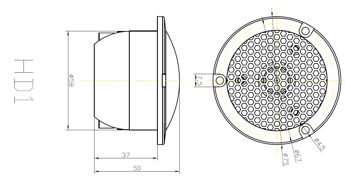 Crescendo Audio HD-1 Supertweeter 4 OHM Single 80W RMS