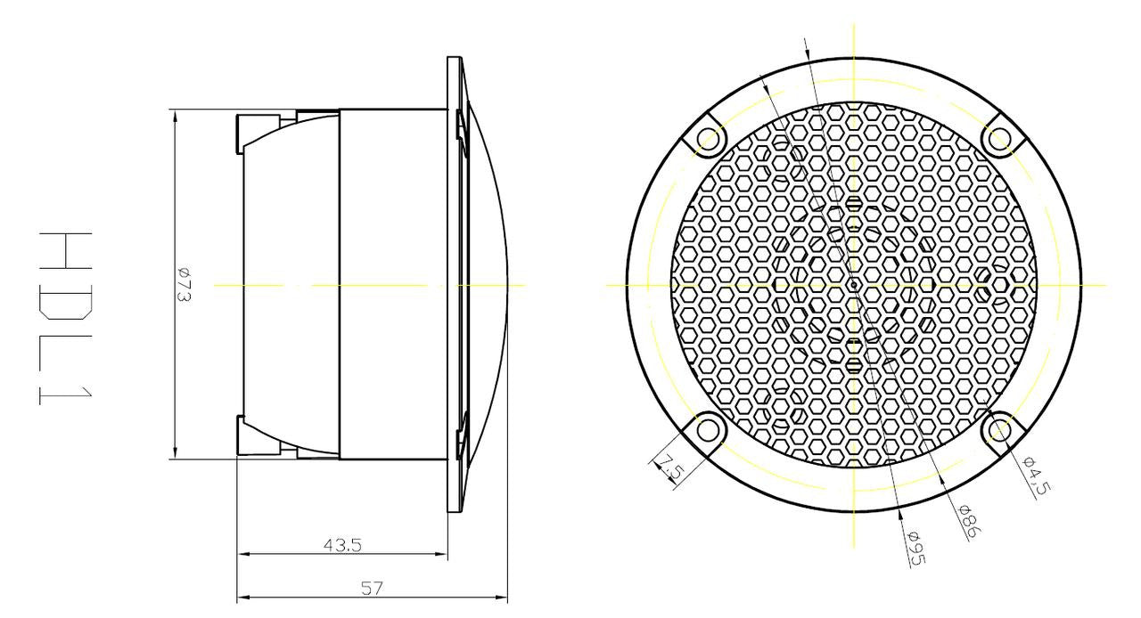 Crescendo Audio HDL-1 Supertweeter 4 OHM Single 120W RMS